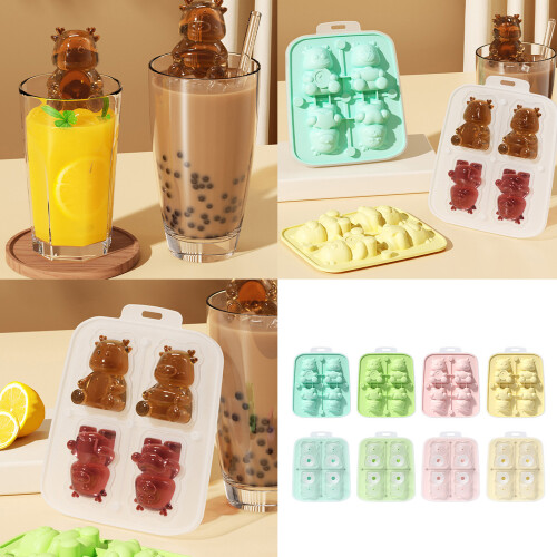 Easily Release Little Dragon Shape Ice Molds Silicone Ice-Pink 2