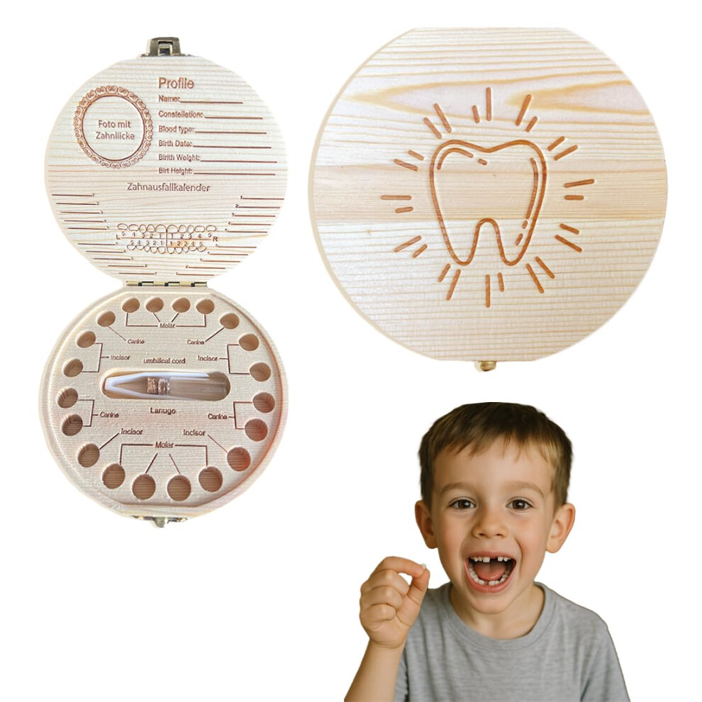 Milk Tooth Box, Tooth Box, Wooden Tooth Box, Baby Gifts for Birth