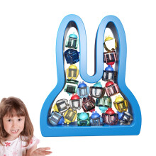 Baby Tooth Holder  milk tooth box with labeling fields  bunnyshaped keepsake box with development album for children birthday school home blue