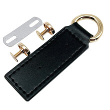 D Ring PU Leather Buckle Accessories For Purse Handbag Shoulder Bag Webbing Strap Ties Dog Collars Belts Keychain Black