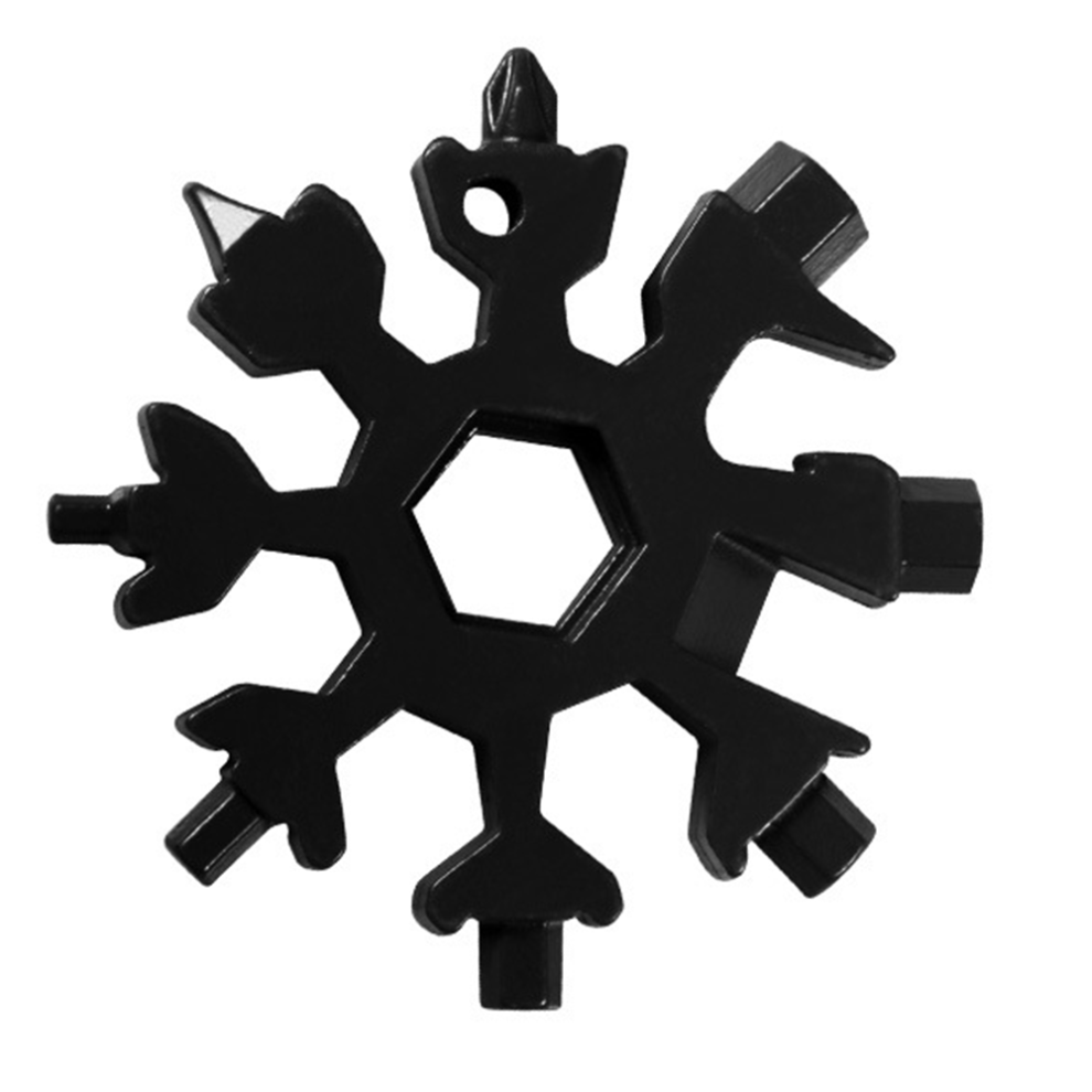 Innovative Snowflake Wrench, Stainless Steel 18 In 1 Portable Multi-Tool, Suitable For Outdoor Adventures And Everyday Use 9060116399420