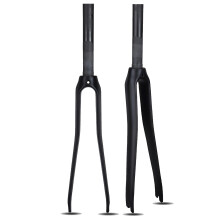 Stiff 700C full carbon road bike fork 28.6mm 11/8' threadless straight tube disc brake bicycle fork QR 100mm
