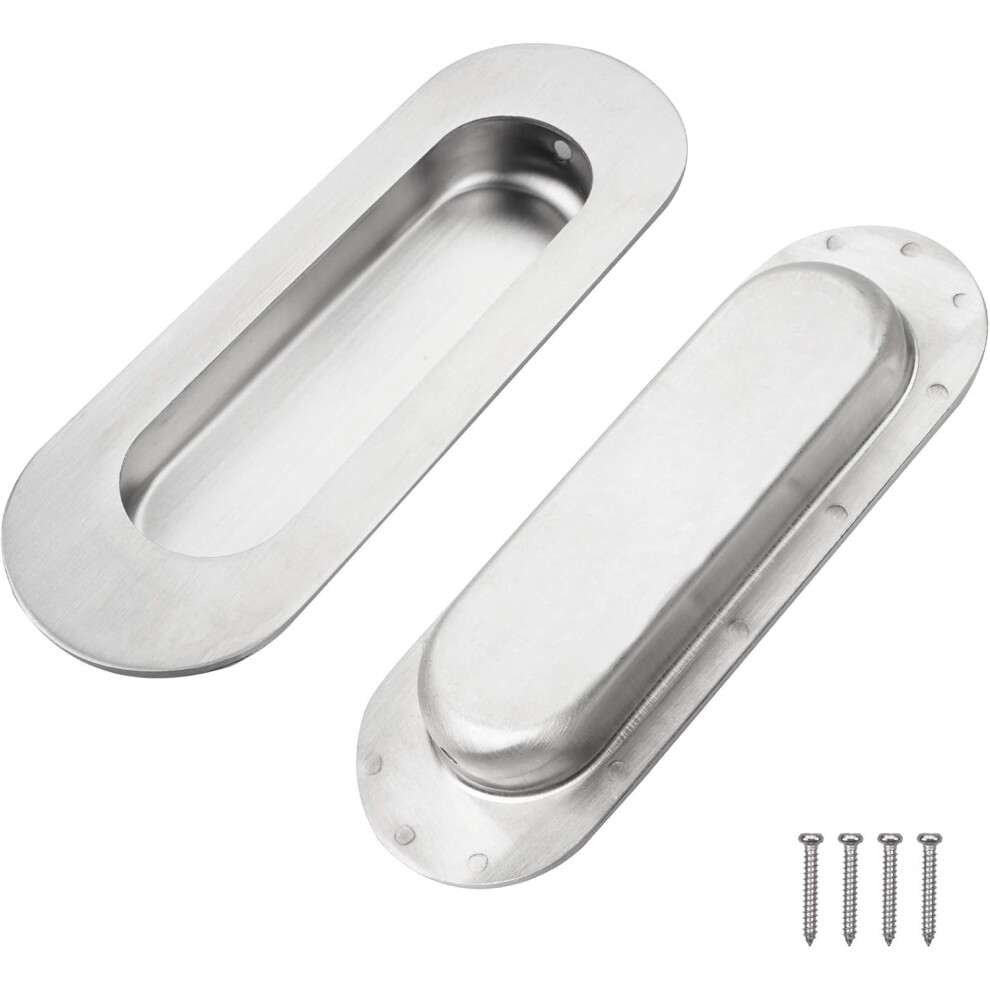 Dependable Construction Sliding Door Pulls, Stainless Steel Wood Sliding Door Handle, For Barn Doors, Cabinets, Invisible Screws, Aesthetic Design, Co 9436597761870