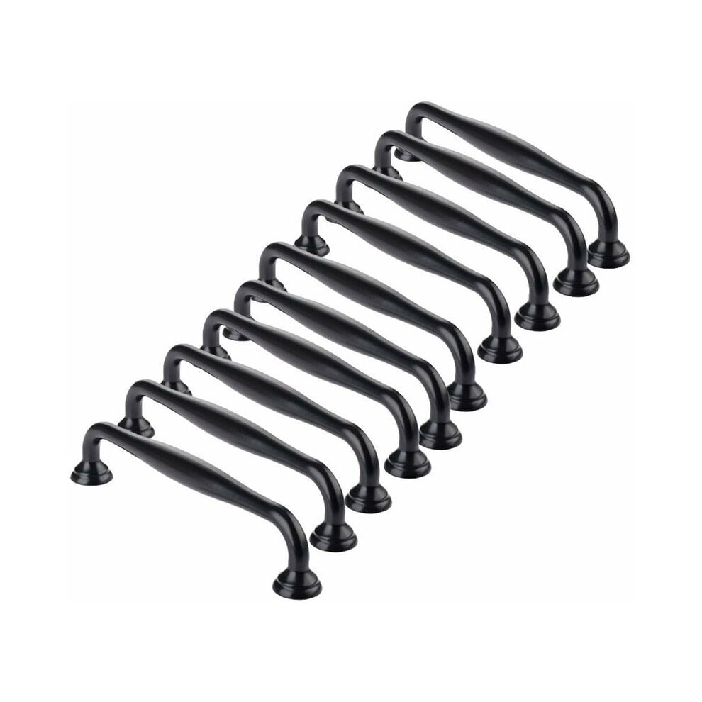 Cabinet Handle Pulls With Sleek Curved Design, Matte Black Modern And Sleek Appearance Cabinet Hardware, Sturdy Cabinet Pulls For Kitchen Drawer Bedro 9436597642766