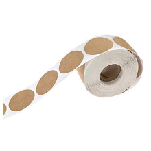 Color Coding Dot Labels, Eco-Friendly Aesthetic Kraft Paper Adhesive Circles For Inventory Management, Customizable Dots With Water Resistant Surface,