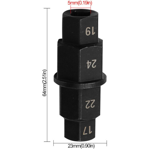 Front Wheel Axle Spindle Tool Multi-Size 17mm 19mm 22mm 24mm For Motorcycle 1