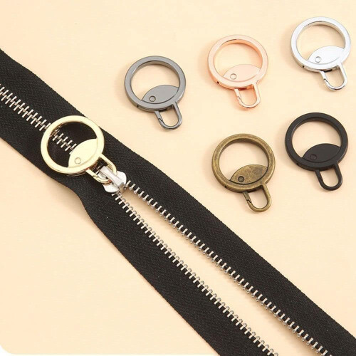 Gold Zipper Pull Replacement Detachable Metal Zipper Puller Zip Slider Extender Handle For Suitcase Luggage Backpack 2