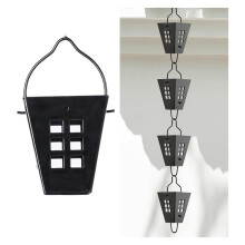 Rain Chain Aluminium Alloy Square Rain Catcher Chain 4 m 13 ft Adjustable Gutter Downspout For House Balcony Corridor