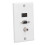 Επιτοίχια βάση HDMI USB VGA για ολοκληρωμένη συνδεσιμότητα, διακοσμητικά ένθετα QuickPort 5