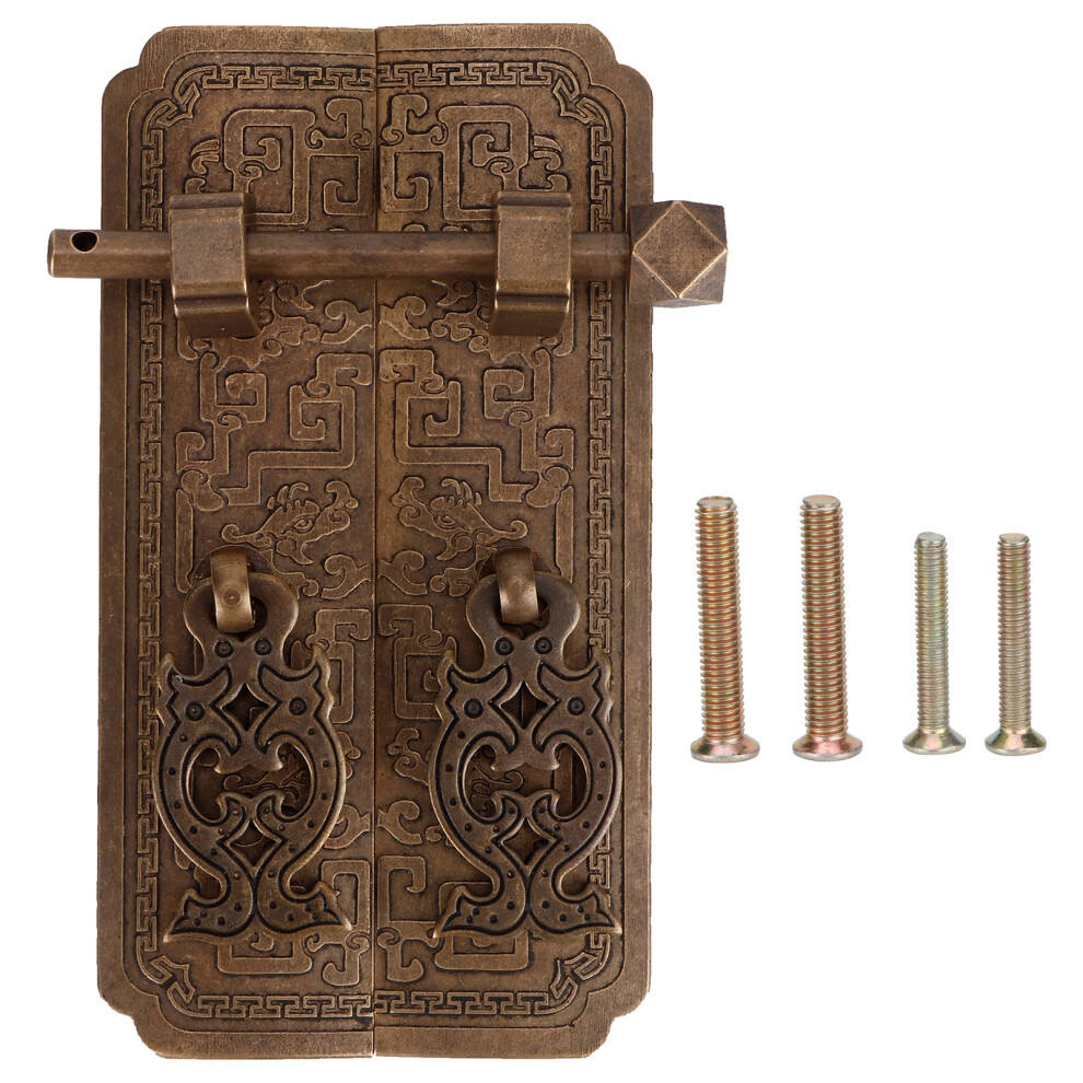 Rustproof Copper Furniture Accessories For Desk Drawers Wardrobes, Vintage Style Furniture Hardware With Unique Carved Pattern Design 9436597642377