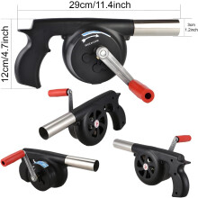 Ventilador portátil para barbacoa al aire libre, ventilador manual para barbacoa con control de velocidad y tamaño compacto, perfecto para camping,