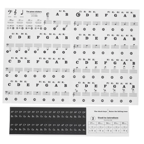 Klaviertastenaufkleber, elektronische Orgel,