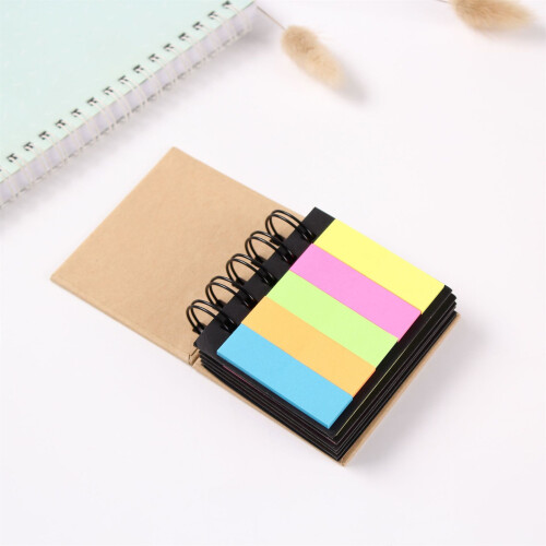 Bloc-notes auto-adhésif à spirales, bloc-notes combiné, 1