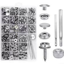 Stainless Steel Screw Snap Buttons 323 Pcs Canvas Snap Fasteners Kit With Setting Tool For Boat Covers Awnings Canopies