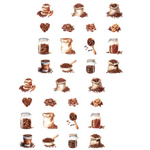 30 Blatt Kaffeehaus-Serie, dekorative-Milde Kaffeebohnen