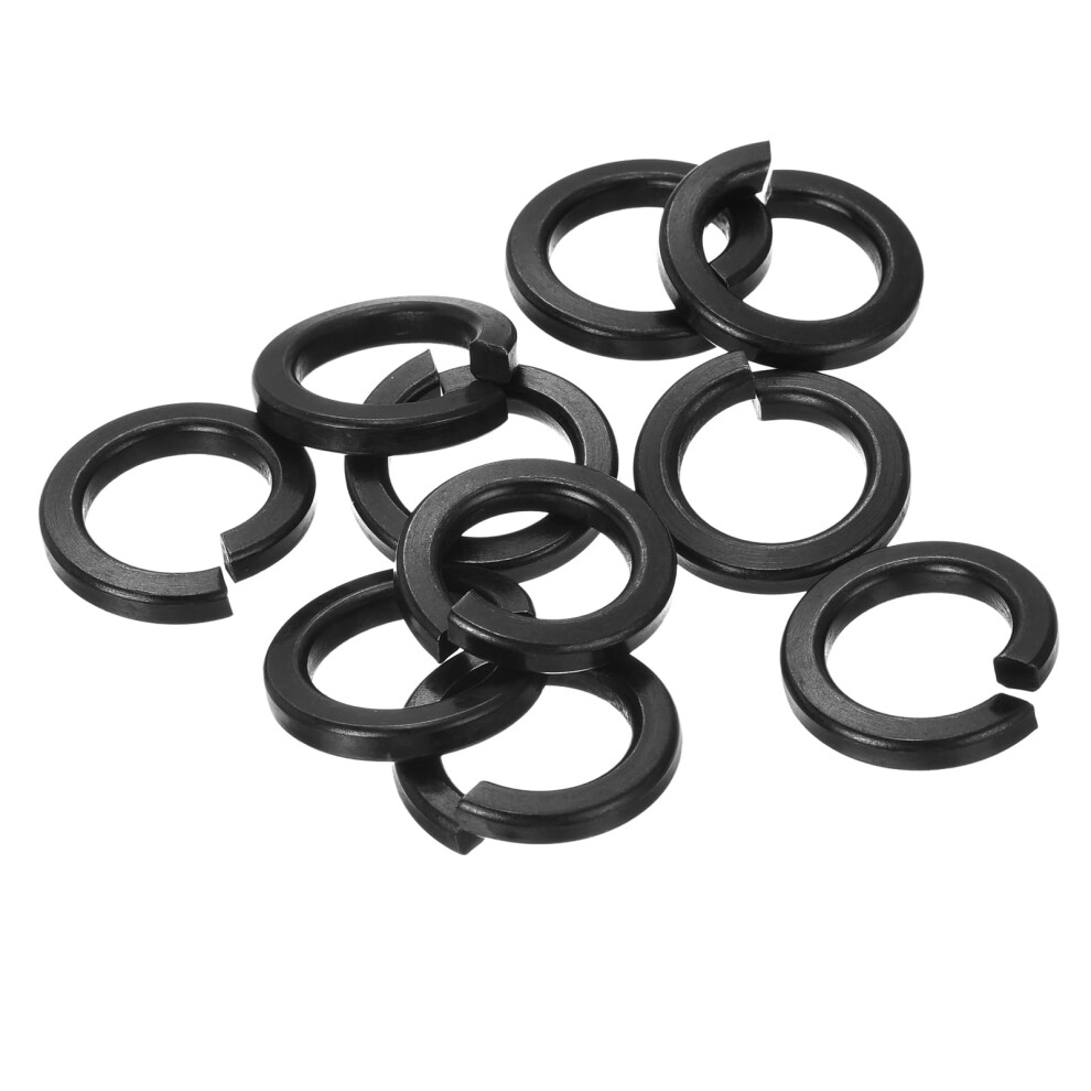 Splitting Disc, M12 304 Stainless Steel Spring Washer, Pack Of 10, Black 9105992634569