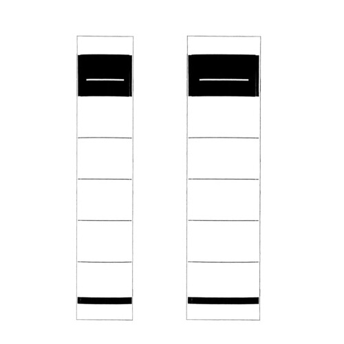 Étiquettes autocollantes blanches pour dossiers, 100-3,6 cm 1