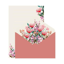 Hochzeitskarte 6teiliges BriefpapierSet mit Blumenumschlägen, KawaiiBriefpapier