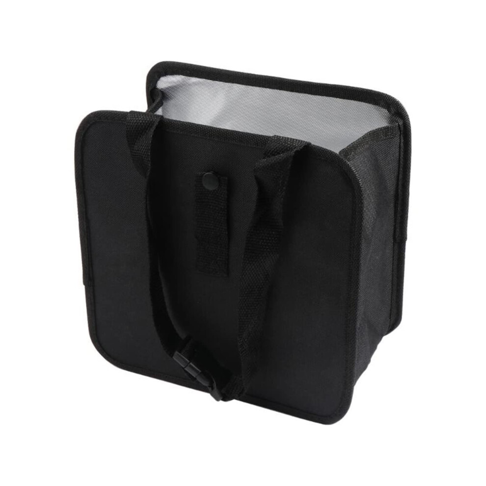 Foldable Car Trash Bin For Hanging Vehicle Garbage Bag Compact Square Polyester 9339159672372