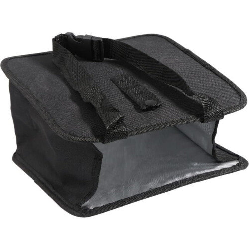 Foldable Car Trash Bin for Hanging Vehicle Garbage Bag Compact Square Polyester 2