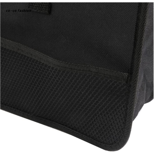 Foldable Car Trash Bin for Hanging Vehicle Garbage Bag Compact Square Polyester 1