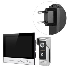 Interphone vidéo filaire en alliage d'aluminium doré, moniteur 9 pouces avec fonctions d'appel et de parole, installation facile (4 fils) pour la