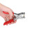 chromeplated plastic dip eyelet punch, 15 cm, red, with 100 rivets 4