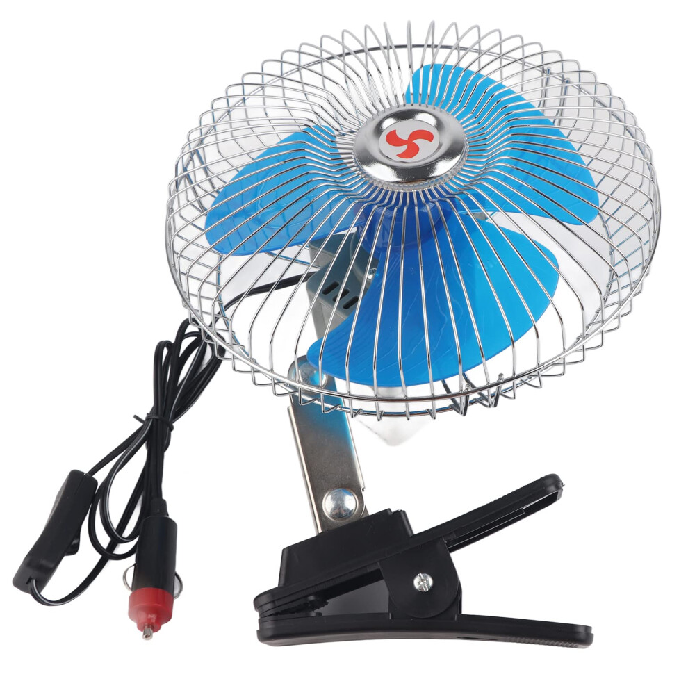Car Oscillation Fan, 12V 25W Mini Portable Car Vehicle Clip On Oscillation Fan Car Fan For Car Truck Dashboard 9105992640980