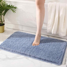 Badematte til badet, sklisikker absorberende, rufsete mikrofibermatte med hurtigtørkende teknologi, mykt mikrofiberplysj-badeteppe med gummibakside