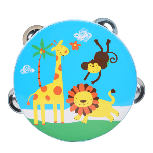 Kinder Hand Trommel Handheld Tamburin Cartoon 1