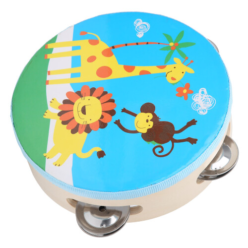Kinder Hand Trommel Handheld Tamburin Cartoon 2