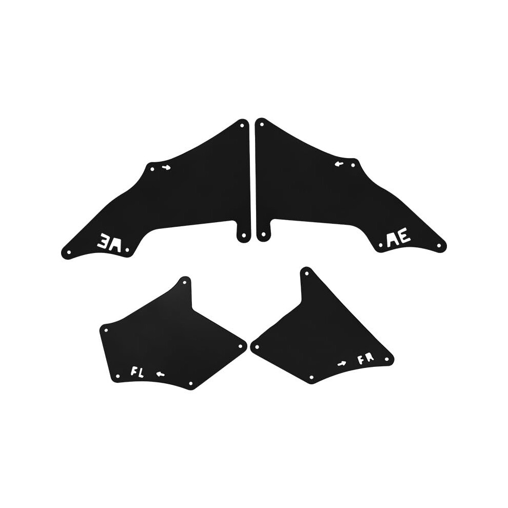 Universal Car Mud Flaps Set Of 4 Flexible Pp Splash Guards Nodrill Easy Install Allweather 9339159671672