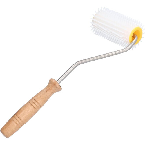 Uncapping roller with plastic uncapping roller and wooden handle, beehive extraction roller, beekeeping tool for honey extraction, 30 cm long 1