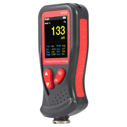 Digital Paint Thickness Meter With Rotatable Display, High Precision Coating Depth Gauge For Metal Surfaces Featuring Auto Off And Multiple Data Stora 2