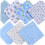 patchwork cotton leaf embroidery blue quilting fabric DIY sewing accessories 1