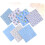 patchwork cotton leaf embroidery blue quilting fabric DIY sewing accessories 2