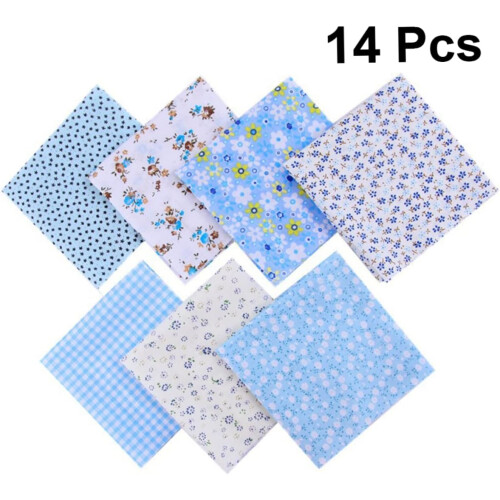 patchwork cotton leaf embroidery blue quilting fabric DIY sewing accessories 2
