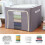 Storage Solutions, Stackable Durable Oxford Fabric Boxes, Metal Frame Support, Breathable Material, Reinforced Handles, Foldable Design for Closet and 3