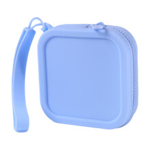 Quadratische Münztaschen, kleine Aufbewahrungstasche-Himmelblau