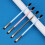 2 Pieces Professional Angled Double Tip Eyebrow Brushes-Gold 7