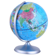Terracotta table runner with plastic globe as home decoration, school globe ornament for desk globe