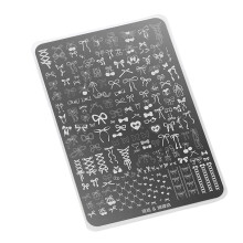 Premium Engraved Nail Art Transfer Plates Corrosions-Bow
