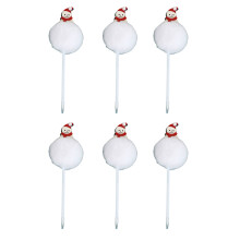 6 Stück/Set 0,7 mm Weihnachts-Kugelschreiber,-weißer Schneemann