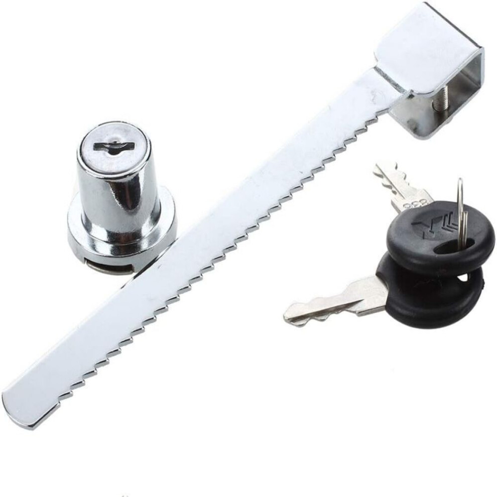 2 Pack Vivarium Locks, Showcase Display Case Locks For Glass Doors, Adjustable Thickness Fit, Easy Install, Keyed Alike, Silver Stainless Steel, Fits 9436597645248