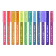 12er-Pack Textmarker mit fluoreszierender Farbe, Glitzer-Marker