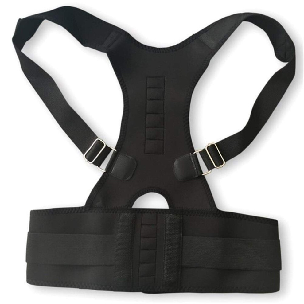 Magnetic Posture Corrector For Women And Men Orthopedic Back Support Belt Size XLarge Color Black