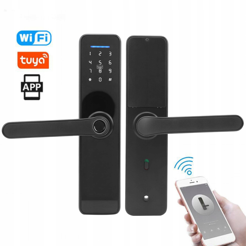 Advanced Security Door Lock, Convenience & Smart Life Fingerprint Door Lock With Anti Peeping Password And Keypad Illumination, Wifi Smart Biometric D 9060116304325