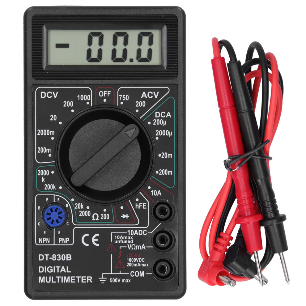 Digital Lcd Multimeter Voltmeter Ammeter Ohmmeter Accurate Measurement Overload Protection Portable Design For Computer Maintenance Electrical Inspect 9436597763492