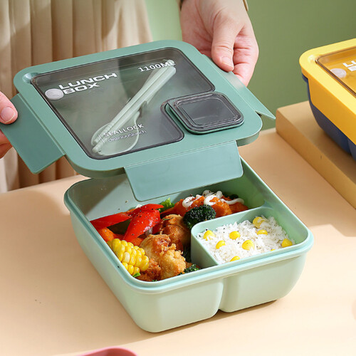 Leakproof Compartmentalized Food Container-White HZ5228 2