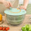 Salad Vegetable Dryer with 2 Layer Design Dishwasher Safe-Green 4